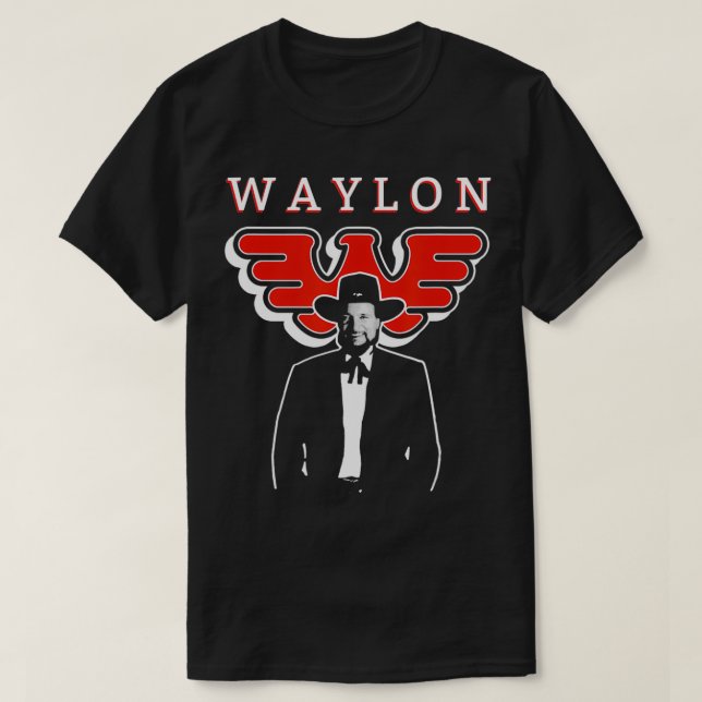 Camiseta Waylon Jennings Mercadería oficial Círculo complet (Diseño del anverso)
