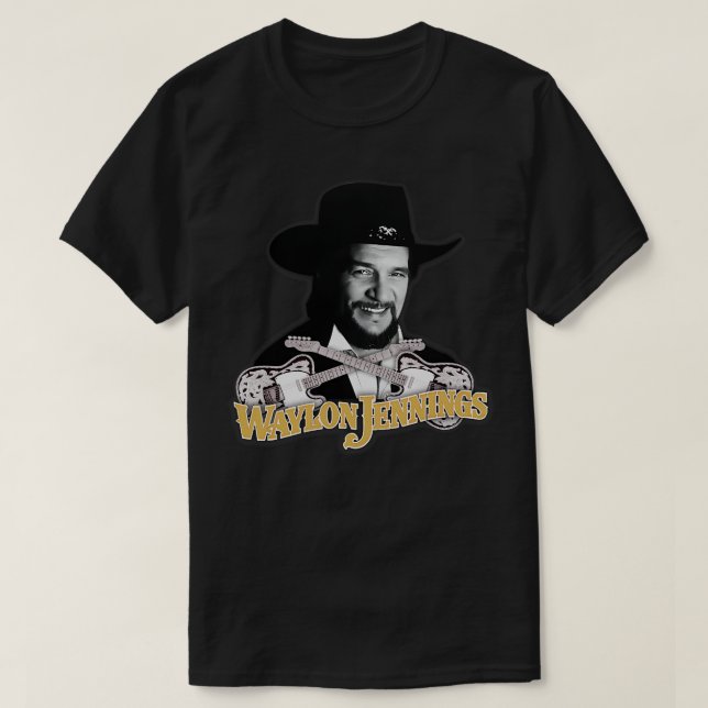 Camiseta Waylon Jennings Ramblin (Diseño del anverso)
