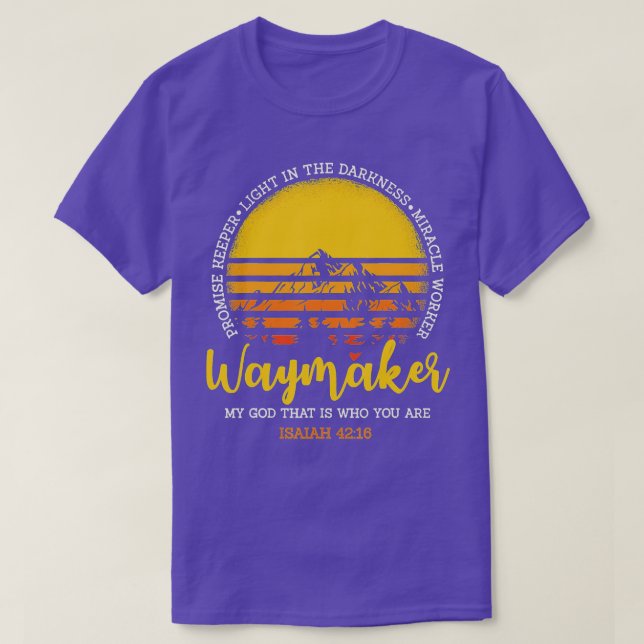 Camiseta Waymaker, Dios Mío Que Es Quien Eres El Trabajo De (Diseño del anverso)