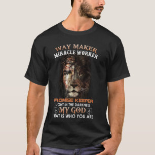 Camiseta Waymaker Miracle Worker León Jesucristo Religión