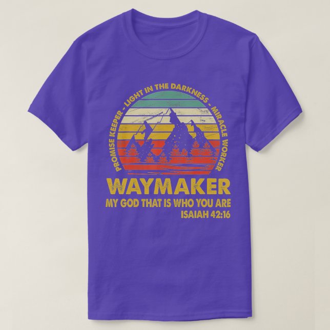 Camiseta Waymaker Miracle Worker Promete Keeper Christian L (Diseño del anverso)