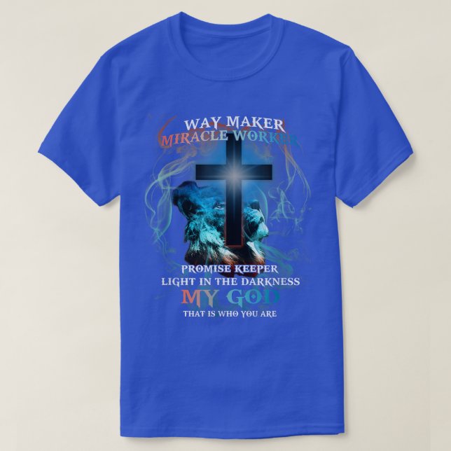 Camiseta Waymaker Miracle Worker Promise Keeper Light Jesus (Diseño del anverso)
