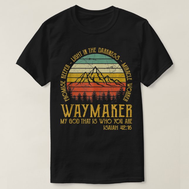 Camiseta Waymaker Miracle Worker Promise Keeper Tshirt Chri (Diseño del anverso)