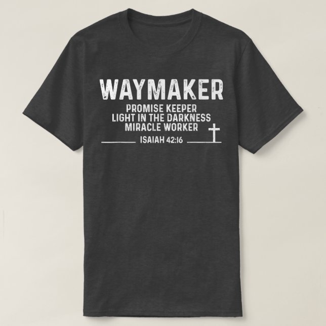 Camiseta Waymaker Promise Keeper Miracle Worker Christian J (Diseño del anverso)