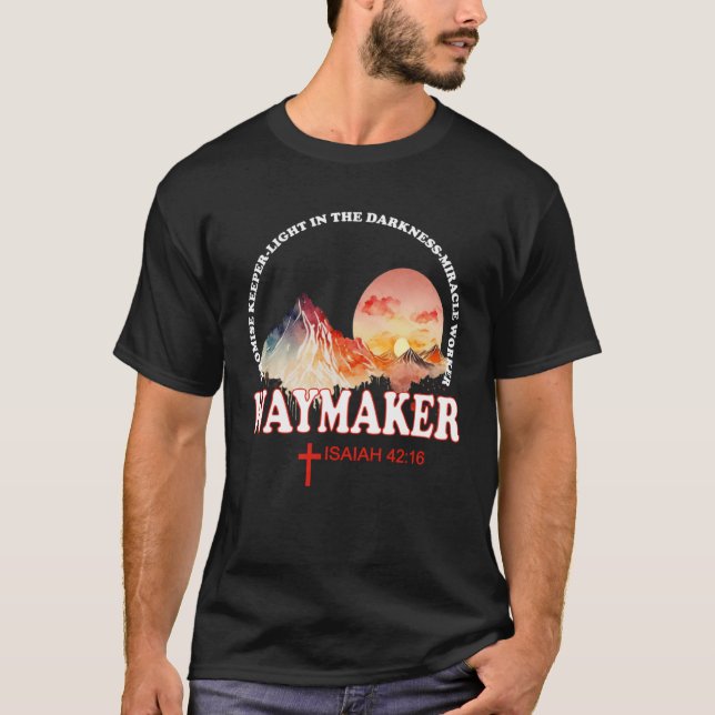 Camiseta Waymaker Promise Keeper Miracle Worker Mountain Co (Anverso)