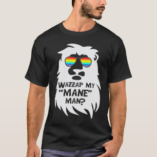 Camiseta Wazzup Mi León Hombre Animal Gato Arcoíris   Juego