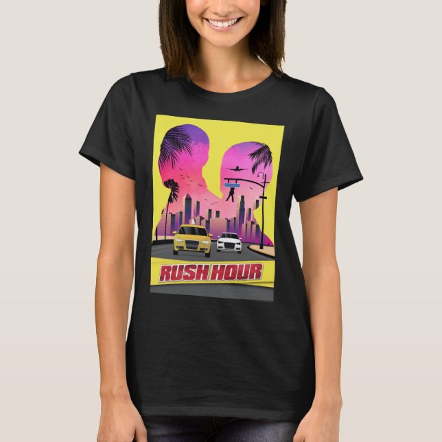 Camiseta WB100 Rush Hour Retro City Skyline Partner Silhoue (Anverso)