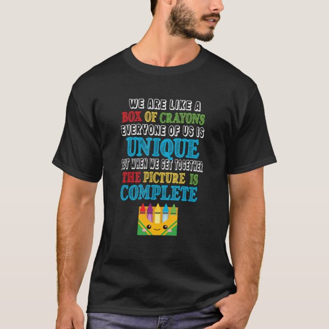 Camiseta We Are Like A Box Of Crayons u2013 Back To School  (Anverso)