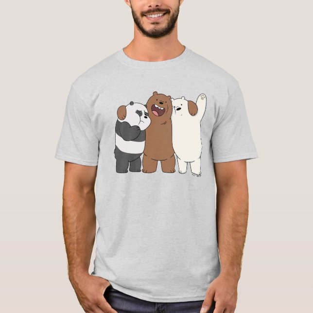 Camiseta We Bare Bears Group Hug (Anverso)