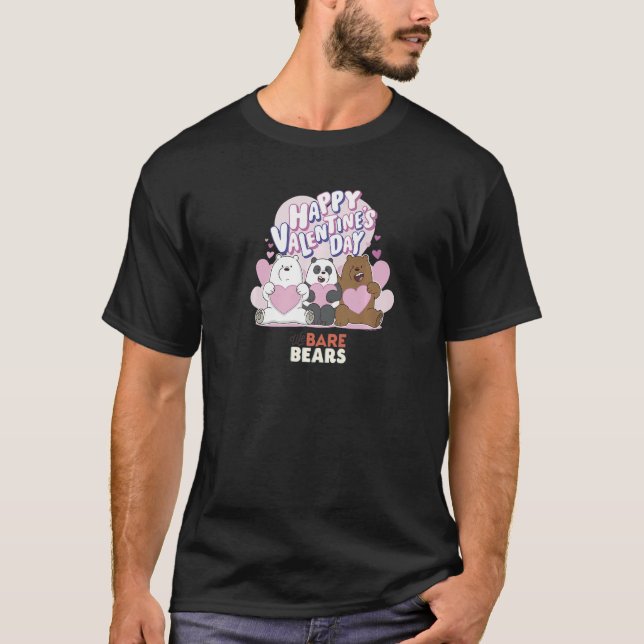 Camiseta We Bare Bears Valentine's Day Sitting Group Shot P (Anverso)