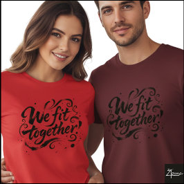 Camiseta We Fit Together Brush Script Splatters