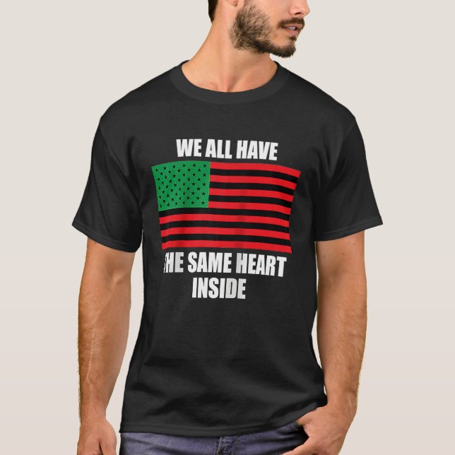Camiseta We Have The Same Heart Inside History Kids Black G (Anverso)