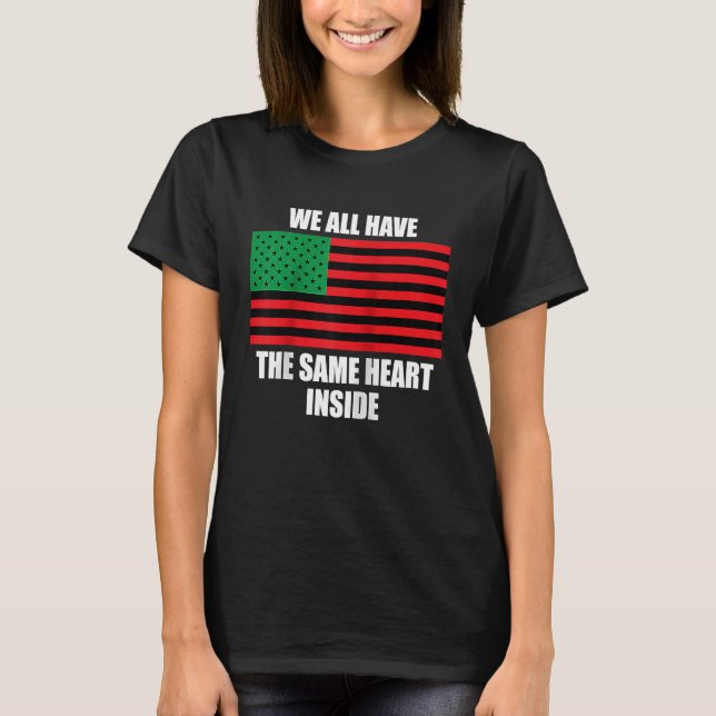 Camiseta We Have The Same Heart Inside History Kids Black G (Anverso)