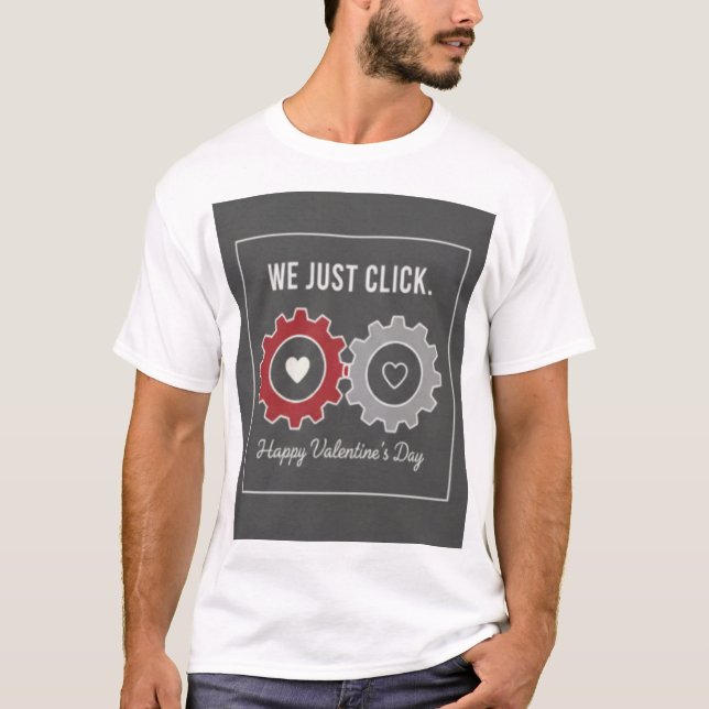 Camiseta We Just Click" Valentine’s Tshirt (Anverso)