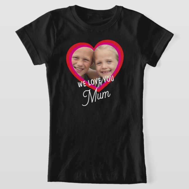 Camiseta WE LOVE YOU Mother's Day Mum Family Photo T-Shirt (Distribución)