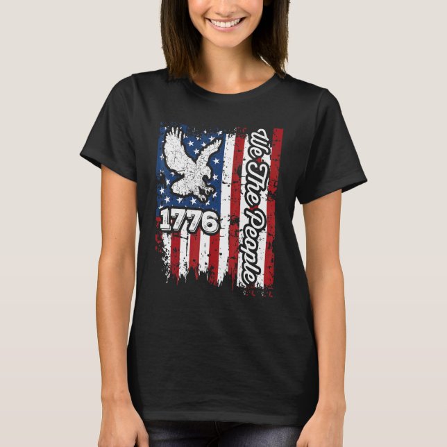 Camiseta We The People 1776 Usa Bandera Estadounidense Patr (Anverso)