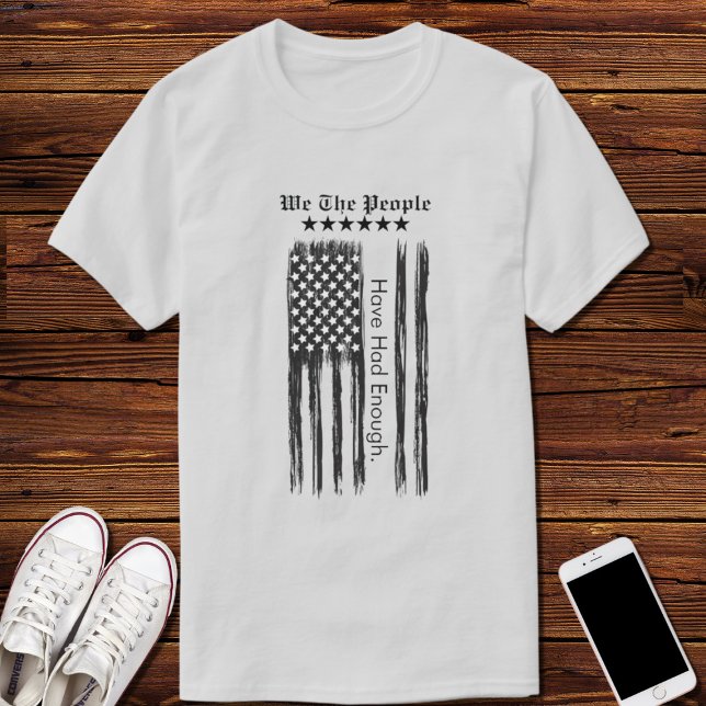 Camiseta We The People Bandera Distorsionada Vertical (Subido por el creador)