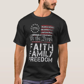 Camiseta We the People Faith Family Freedom Patriot America