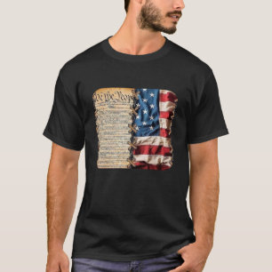 Camiseta We The People with American Flag t shirt