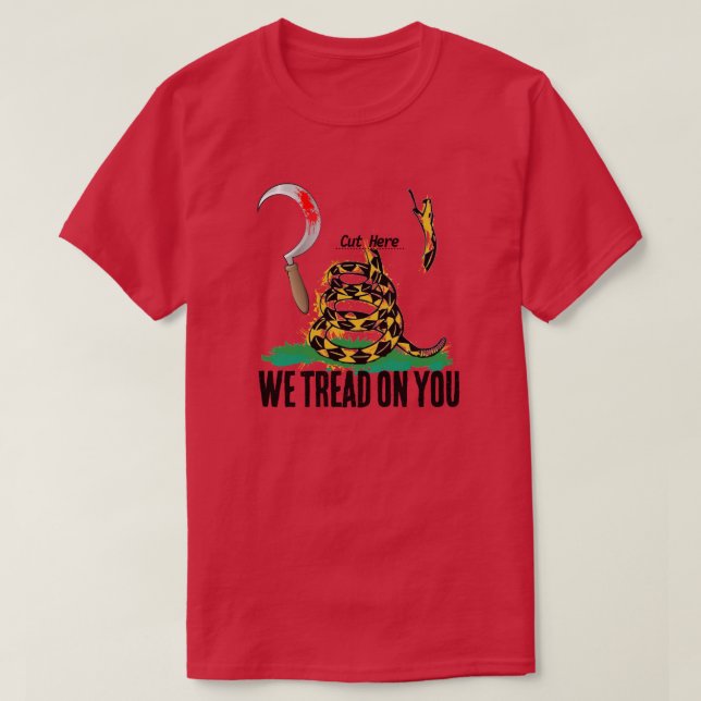 CAMISETA WE TREAD ON YOU (Diseño del anverso)