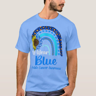 Camiseta We Wear Blue Prostate Cancer Awareness Rainbow