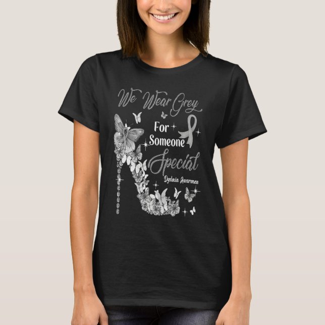 Camiseta We Wear Grey Butterflies Dyslexia Awareness (Anverso)