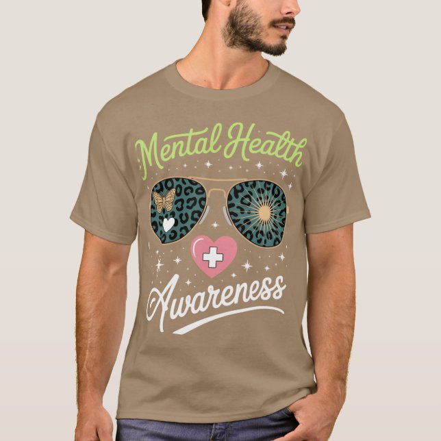 Camiseta We Wear I Wear Green Mental Health Awareness Month (Anverso)
