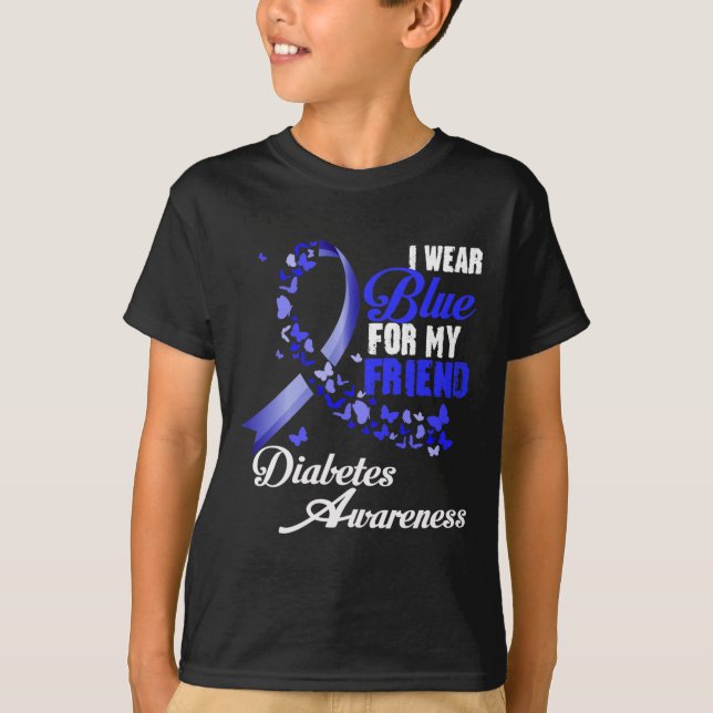 Camiseta Wear Blue For My Friend T1d Diabetes Awareness Blu (Anverso)