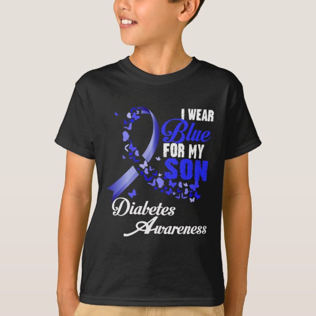 Camiseta Wear Blue For My Son T1d Diabetes Awareness Blue R (Anverso)