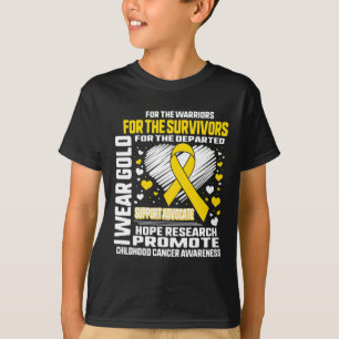 Camiseta Wear Gold Para Los Guerreros Que Conceden El Cánce