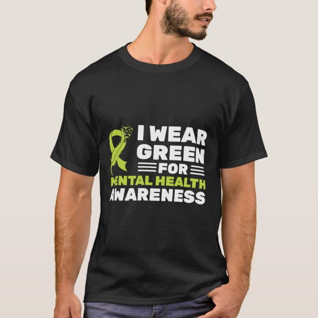 Camiseta Wear Green Para Concienciación Sobre La Salud Ment (Anverso)