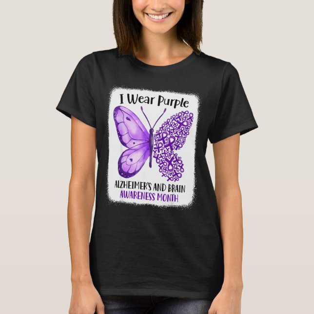Camiseta Wear purple alzheimer's and brain awareness month (Anverso)