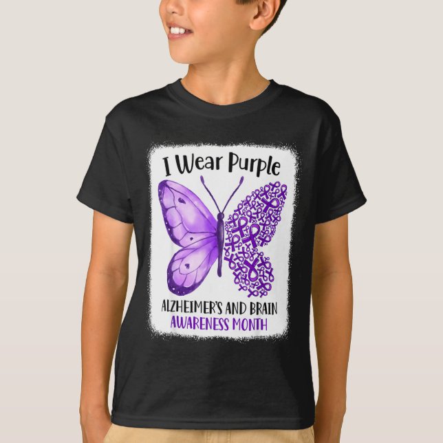 Camiseta Wear purple alzheimer's and brain awareness month (Anverso)