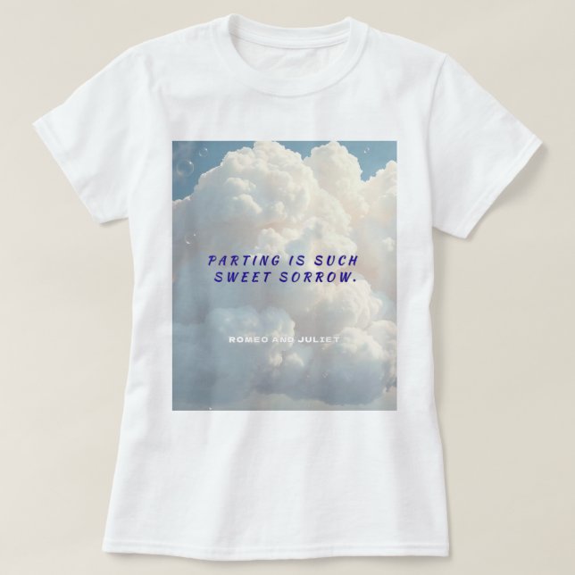 Camiseta Wear the Wit of Shakespeare – Cloud Illustration (Diseño del anverso)