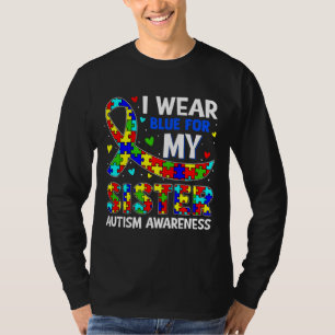 Camiseta Wearing Blue For My Sister Autism Awareness Kids B