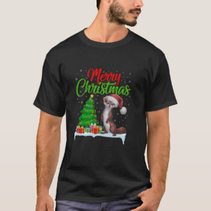 Camiseta Weasel Christmas Tree Ilumina Divertidas Xmas Weas