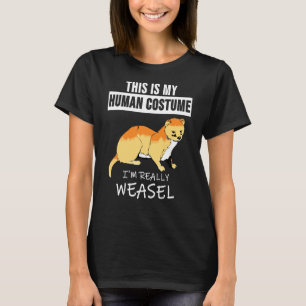 Camiseta Weasel Funny Wild Animal Costume Mascota Ferret Te