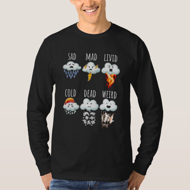 Camiseta Weather Clouds Differences Report Weather Forecast (Anverso)