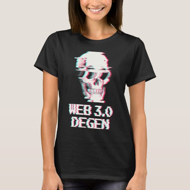Camiseta Web 3 0 Degen Web 3 Inversor Blockchain Glitch Div (Anverso)
