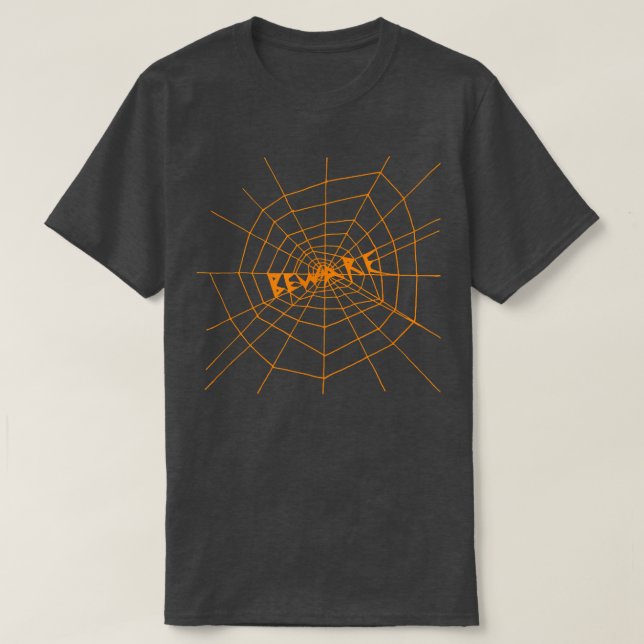 Camiseta web de araña de cuidado - mano desatada - (Diseño del anverso)