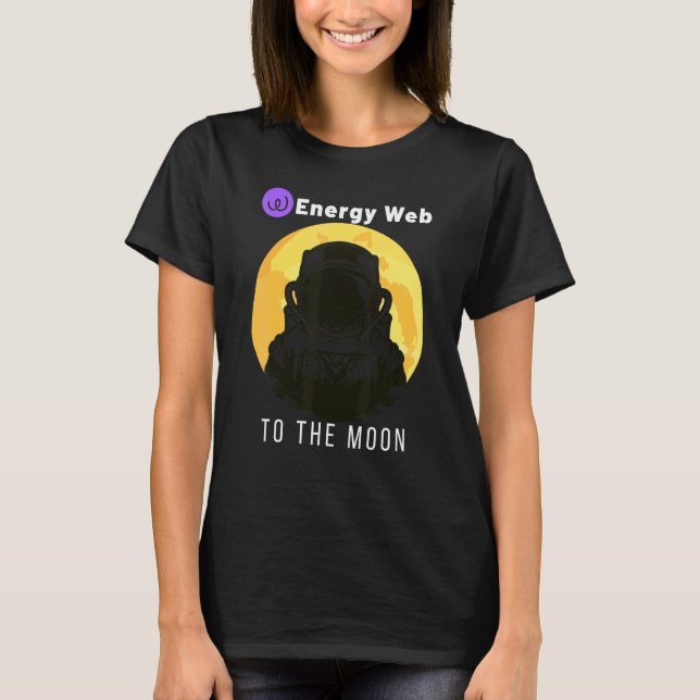 Camiseta Web De Energía A La Luna Cryptocurrency Blockcha (Anverso)