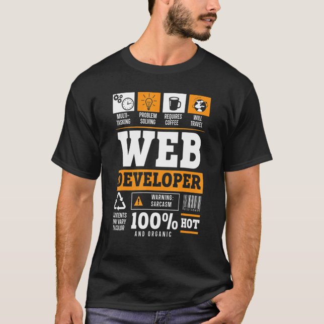 Camiseta Web Developer IT Guy Computer Website Development  (Anverso)