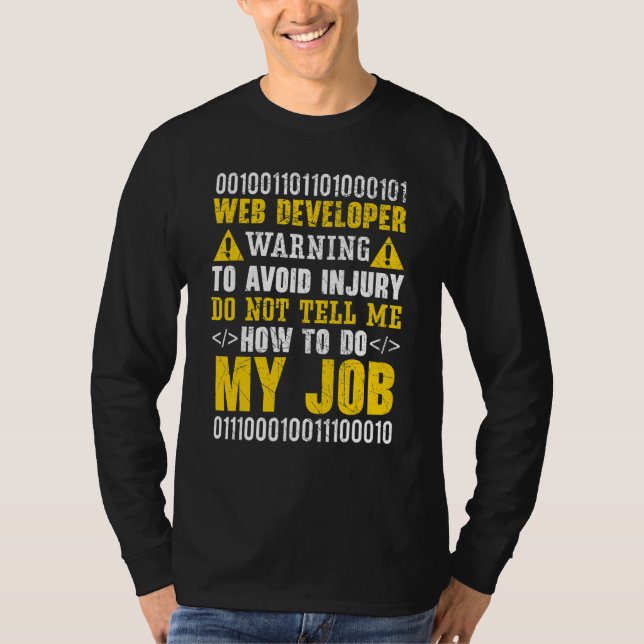 Camiseta Web Developer IT Guy Computer Website Development  (Anverso)
