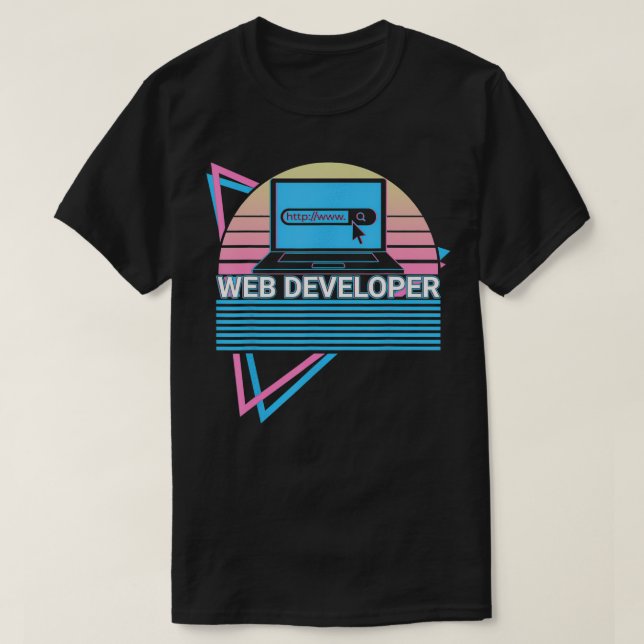Camiseta Web Developer Retro (Diseño del anverso)