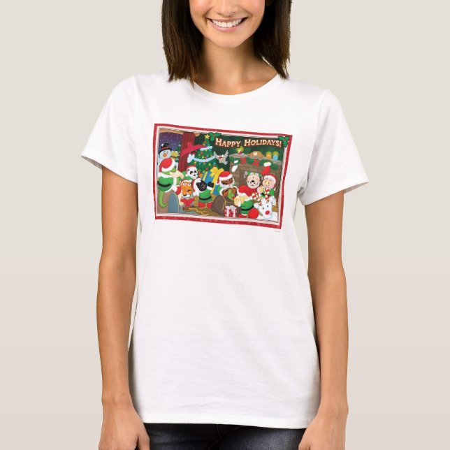 Camiseta ¡Webkinz buenas fiestas! (Anverso)