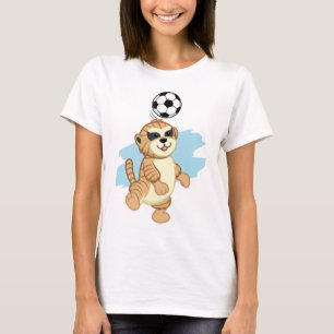 Camiseta Webkinz el   Meerkat que juega a fútbol