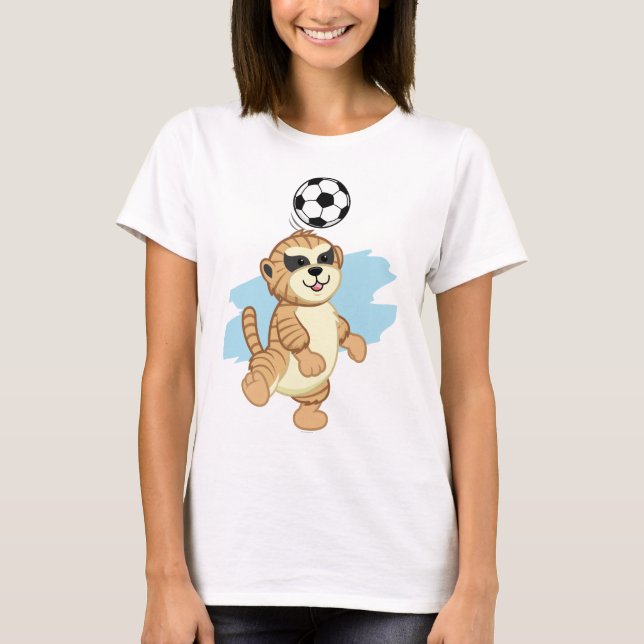 Camiseta Webkinz el | Meerkat que juega a fútbol (Anverso)
