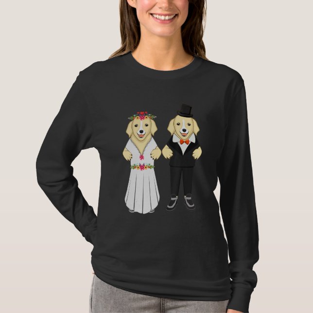 Camiseta Wedding Day Married Dog Animal Dog Breeder (Anverso)