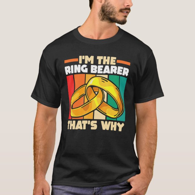 Camiseta Wedding  Marriage Ceremony  I'm The Ring Bearer Th (Anverso)