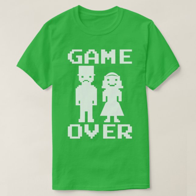 Camiseta Wedding Marriage Game Over Bride Groom (Diseño del anverso)